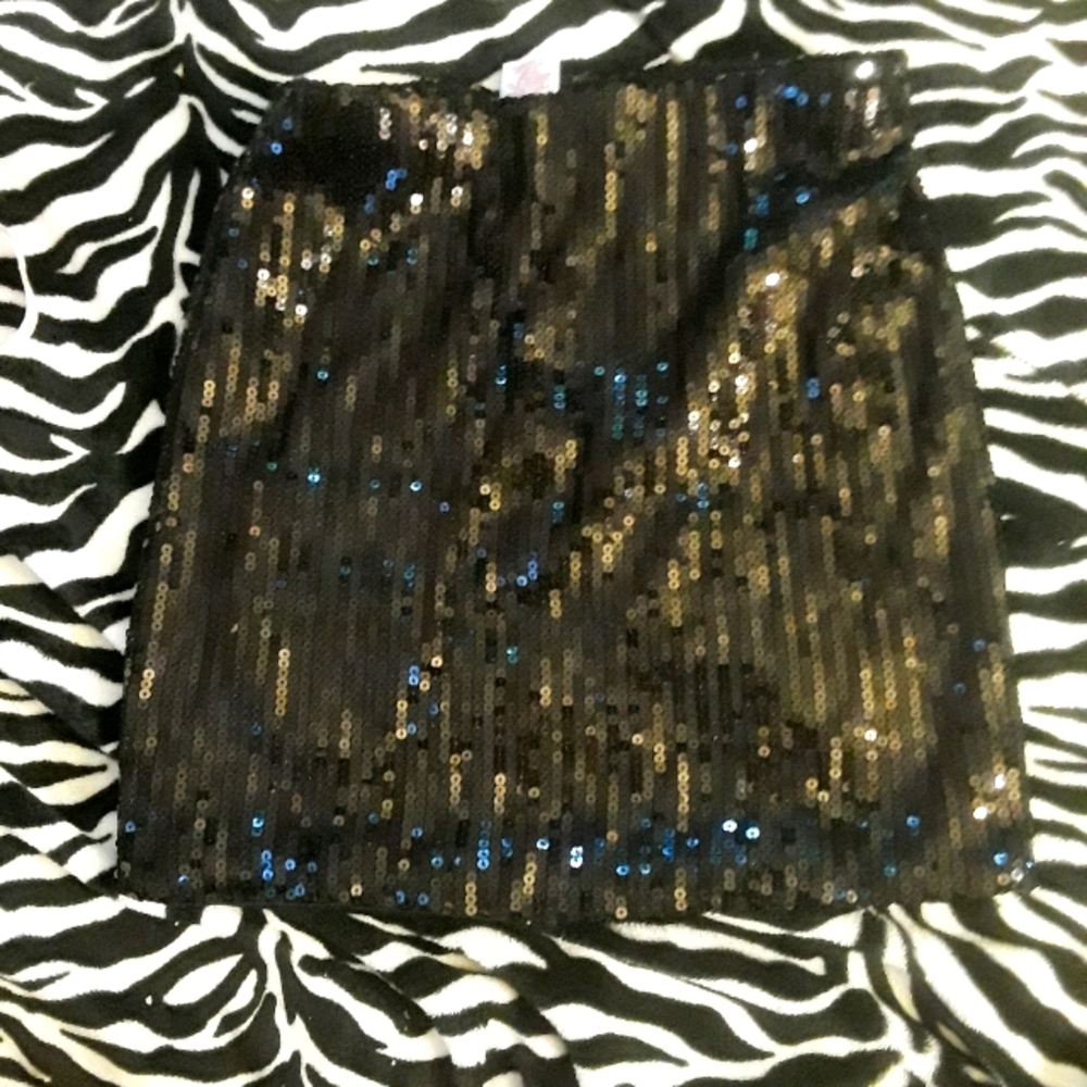 Target Xhilaration Black sequin highwaist mini skirt